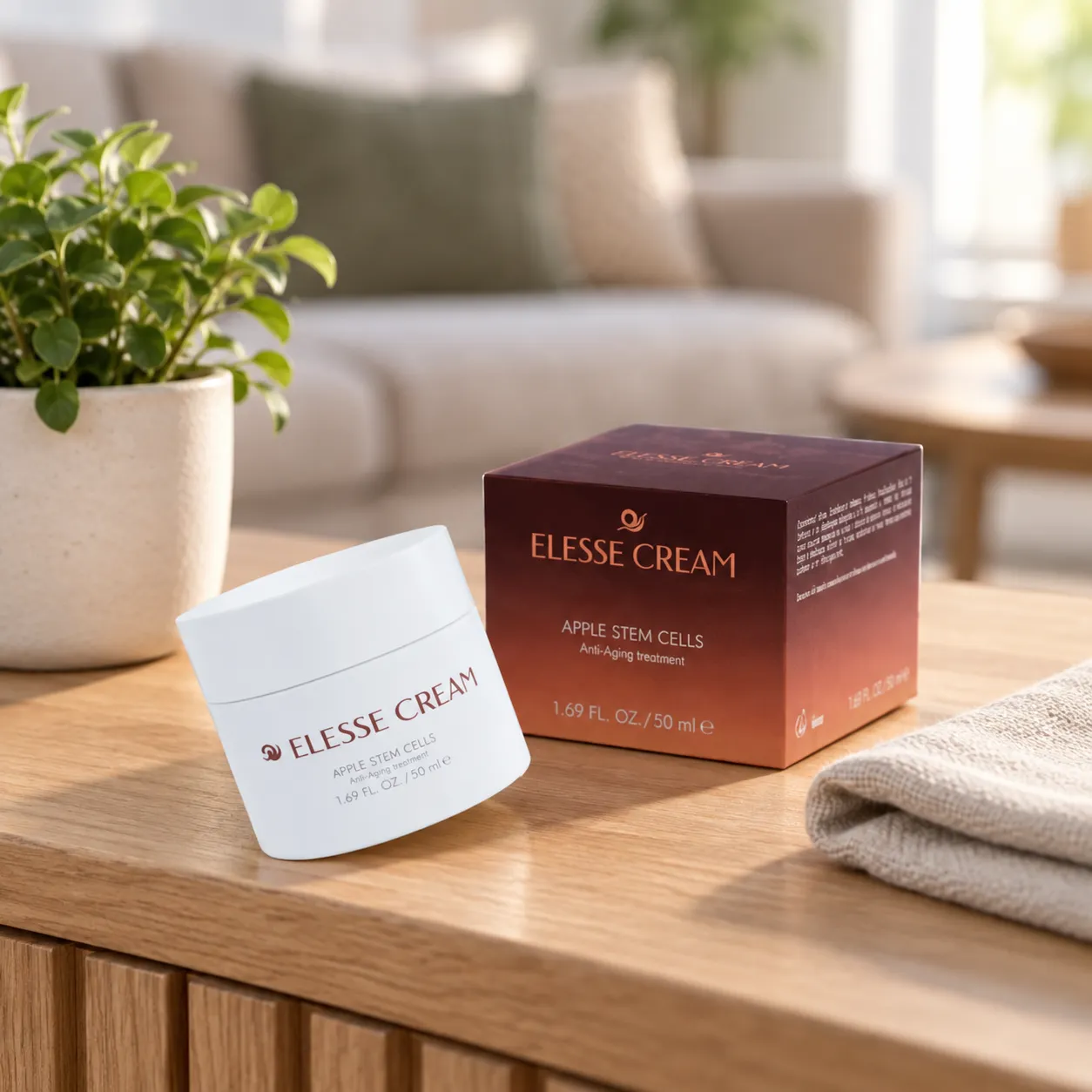 Elesse Cream — el envase en el día a día